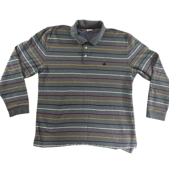 Brooks Brothers Polo Shirt Gray Size XL Long Sleeve - Picture 1 of 8